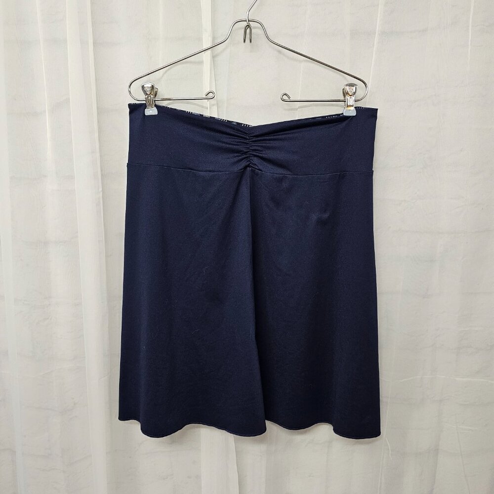 Blue Aztec A-line Jersey Skirt Reversible Southwestern Boho 34" Waist - Picture 7 of 9